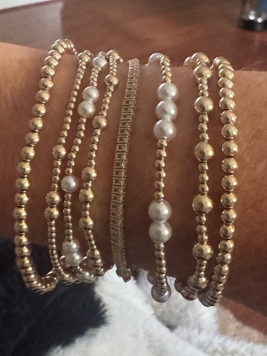 enewton Jewelry - Gold Tone Multi-Strand Pearl Accent Bracelet Set for Women